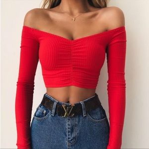 Tiger mist red top size small